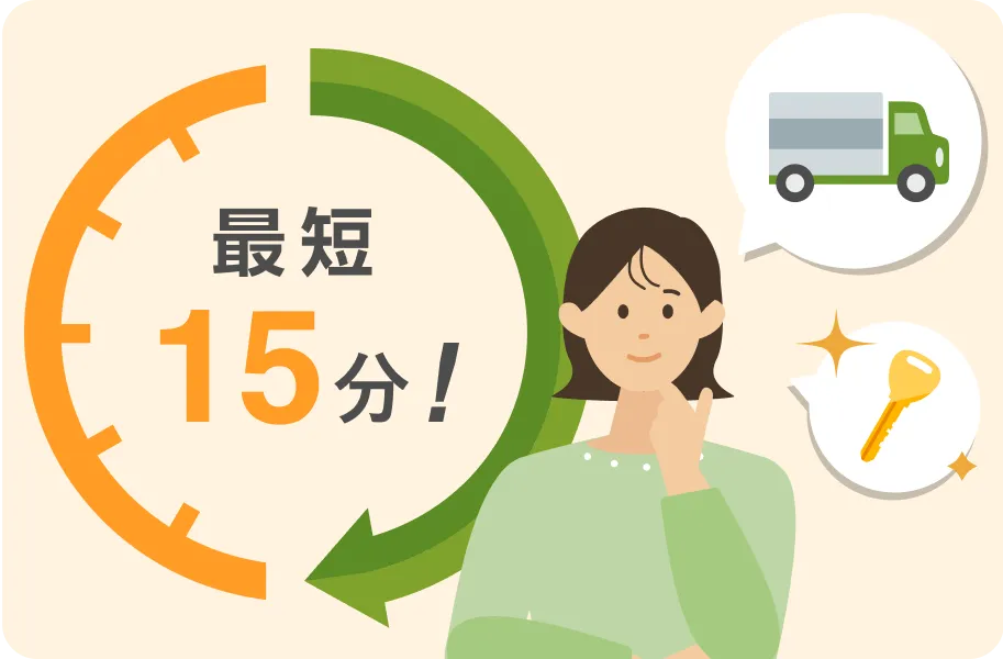 最短15分で借入可能！